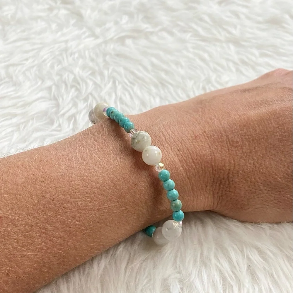 Brilliant Faith Blue Magnesite Beacelet